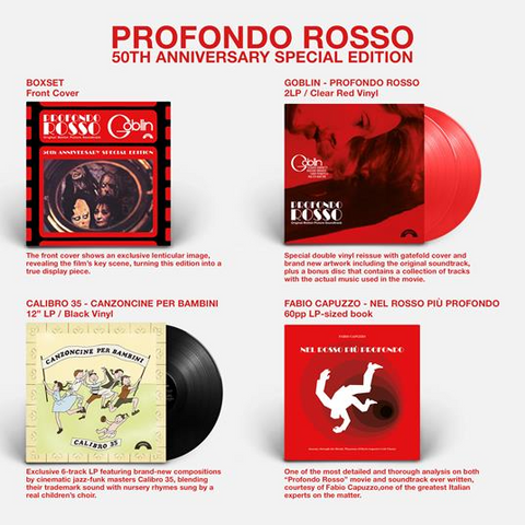 GOBLIN - PROFONDO ROSSO (2LP - 50TH ANN | LIBRO 60 PG | REM25 - 1975)