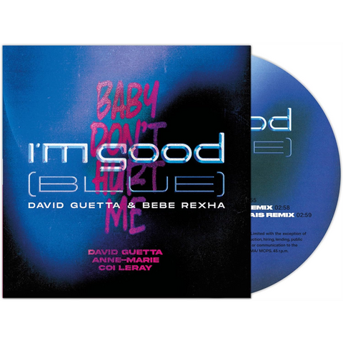 DAVID GUETTA - I'M GOOD [BLUE] / BABY DON'T HURT ME (12'' - CLRD - 2023)