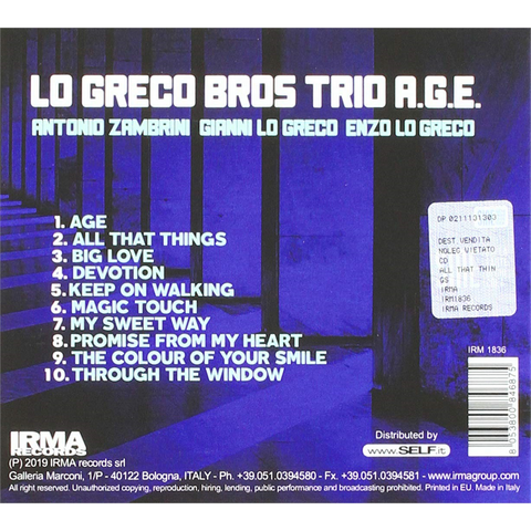 LO GRECO BROS TRIO A.G.E. - ALL THAT THINGS (2019)