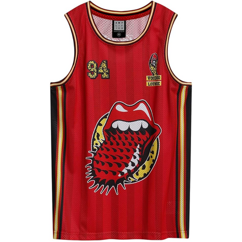 THE ROLLING STONES - VOODOO LOUNGE - ROSSO - (XL) - CANOTTIERA - BASKETBALL JERSEY