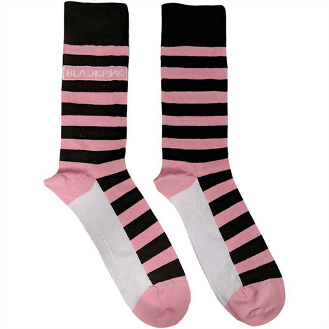 BLACKPINK - STRIPES & LOGO - 40-45 - ROSA /BIANCO