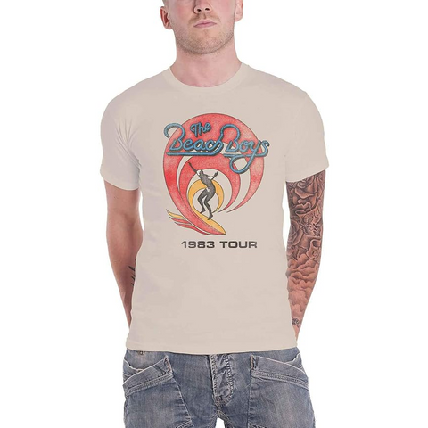THE BEACH BOYS - 1983 TOUR - CREMA - (L) - TSHIRT