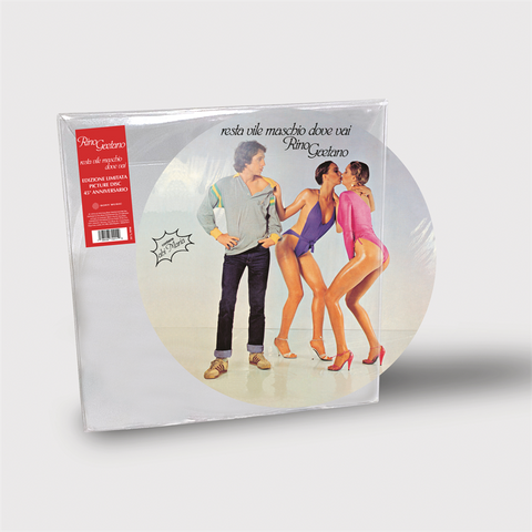 RINO GAETANO - RESTA VILE MASCHIO, DOVE VAI (LP - PICTURE DISC | REM24 - 1979)