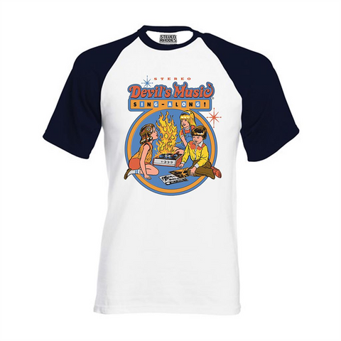 STEVEN RHODES - DEVIL'S MUSIC SING ALONG - BASEBALL - (XL) - T-SHIRT