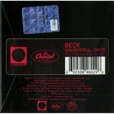 BECK - UNEVENTFUL DAYS (3'' - MINI VINILE)