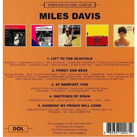 MILES DAVIS - TIMELESS CLASSIC ALBUMS (4cd - Sketches Of Jazz)