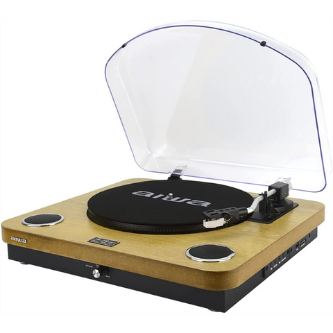 AIWA - GIRADISCHI BLUETOOTH - GIRADISCHI - LEGNO - RADIO FM | BLUETOOTH | SD | USB