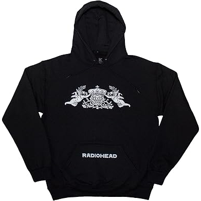 RADIOHEAD - BEARHEAD CREST - NERO - (S) - FELPA CON CAPPUCCIO / HOODIE