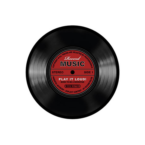TAPPETINO MOUSE Â€“ MOUSEPAD - RECORD MUSIC (vinile) – red
