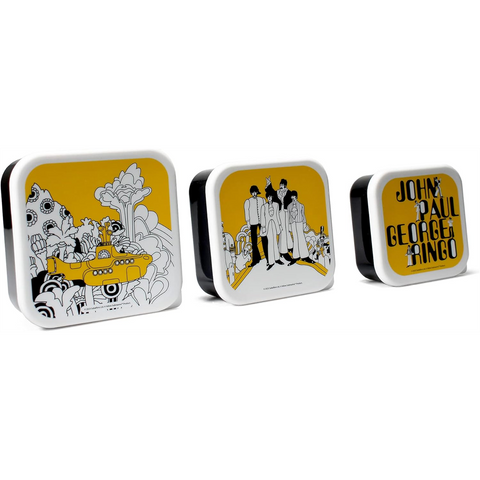THE BEATLES - ARTISTI VARI - YELLOW SUBMARINE - LUNCH BOX / SNACK BOXES | SET OF 3