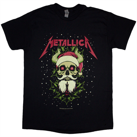 METALLICA - SANTA HORNS - NERO - (L) - TSHIRT