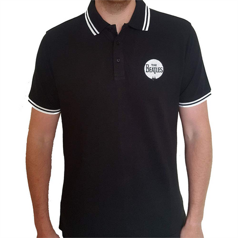 THE BEATLES - Polo - DRUM Logo - Nero
