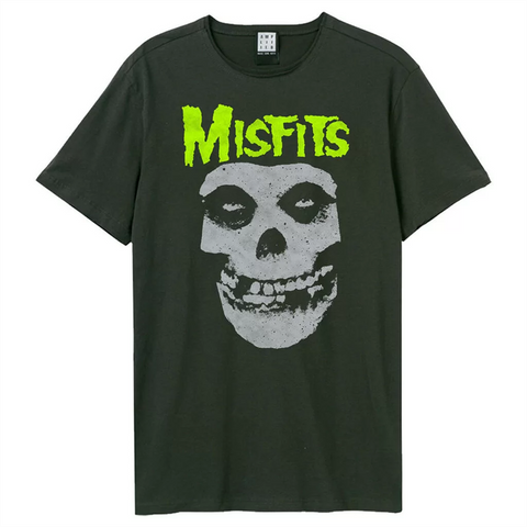 MISFITS - NEON SKULL - grigio - (L) - t-shirt amplified