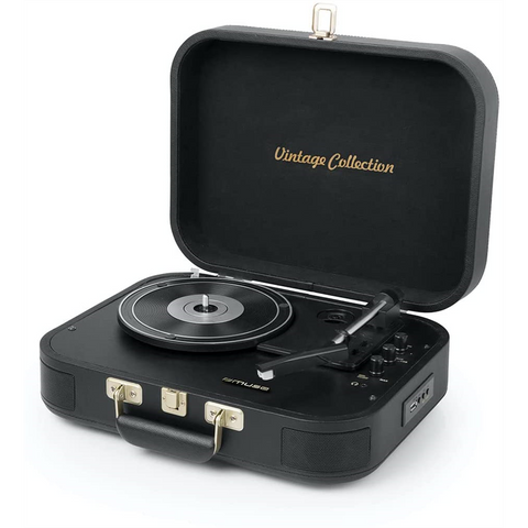 GIRADISCHI VALIGETTA MUSE VINTAGE COLLECTION - Colore Nero | puntina AudioTechnica | Casse Integrate | Bluetooth -In | USB | Encoder