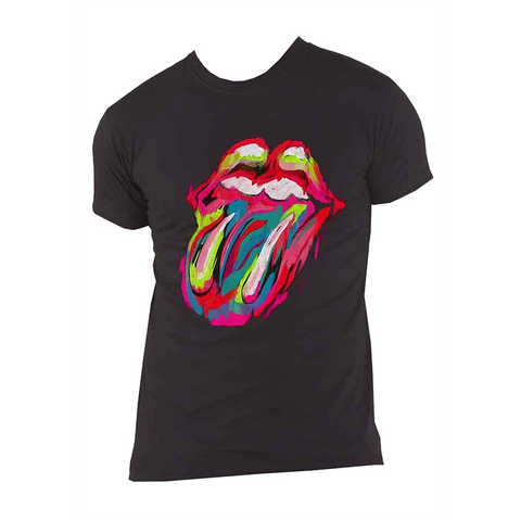 ROLLING STONES - 60 BRUSHSTROKE TONGUE - nero