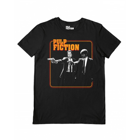 PULP FICTION - SOUNDTRACK - PULP FICTION GUNS - NERO - (L)- TSHIRT