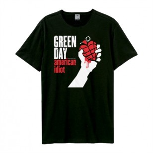 GREEN DAY - AMERICAN IDIOT - GRIGIO - (M) - T-SHIRT - AMPLIFIED