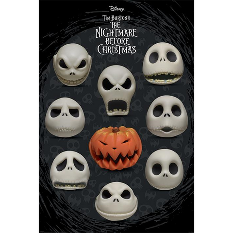 NIGHTMARE BEFORE CHRISTMAS - MANY FACES OF JACK - 906 - poster