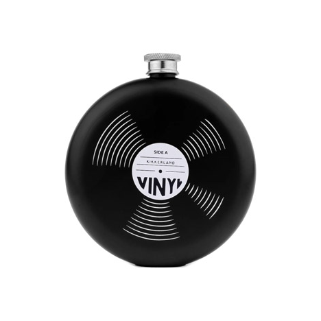 BORRACCIA TASCABILE -  A FORMA DI VINILE - FIASCHETTA / BORRACCIA TASCABILE -  A FORMA DI VINILE / METALLO