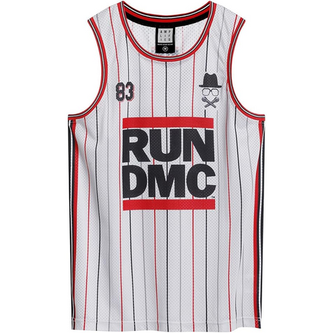 RUN DMC - TRICKY - BIANCO - (L) - CANOTTIERA - BASKETBALL JERSEY