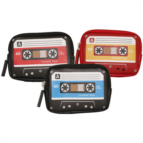 PORTAMONETE MUSICASSETTA - PORTAMONETE DESIGN MUSICASSETTA DISPONIBILE IN TRE COLORI DIFFERENTI