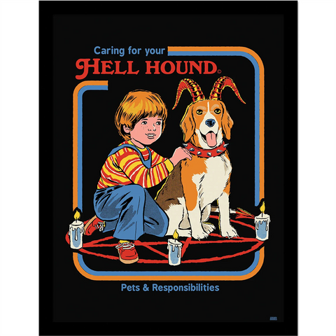 STEVEN RHODES - HELL HOUND - STAMPA IN CORNICE | 30X40 CM