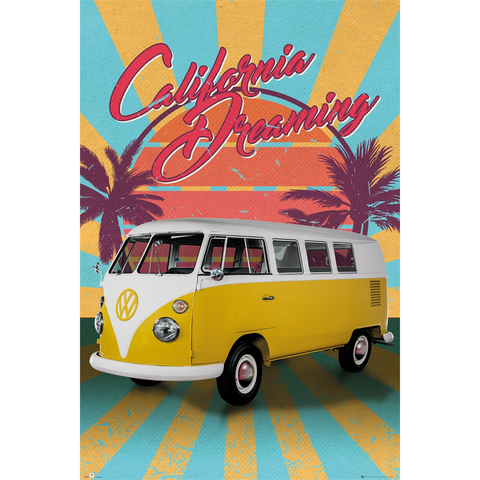 VOLKSWAGEN CAMPER - CALI RETRO - POSTER - 875 - 61X91,5CM