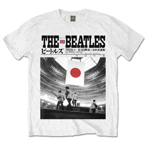 THE BEATLES - LIVE AT BUDOKAN - Bianco - (L) - Tshrt - T-Shirt