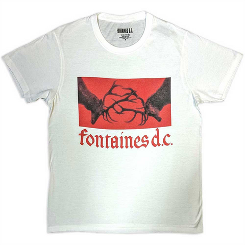 FONTAINES D.C. - CLASHING STAGS - BIANCO - (XL) - TSHIRT