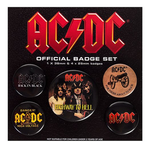 AC/DC - LOGO - pins | badge set | set spille