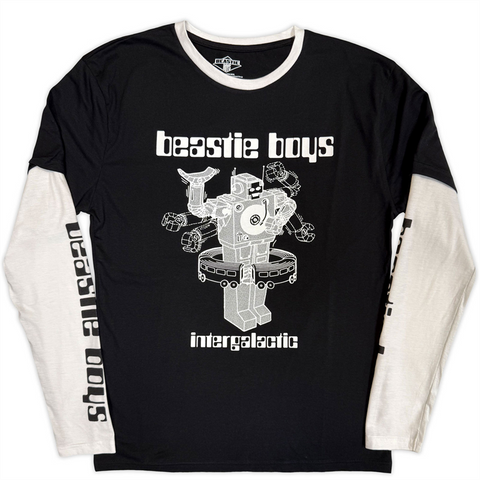 BEASTIE BOYS - INTERGALACTIC ROBOT - BIANCO&NERO - (L) - MAGLIA MANICHE LUNGHE