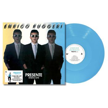 ENRICO RUGGERI - PRESENTE STUDIO/LIVE (LP - AZZURRO - AUTOGRAFATO | 40TH ANN - REM'24 - 1984)