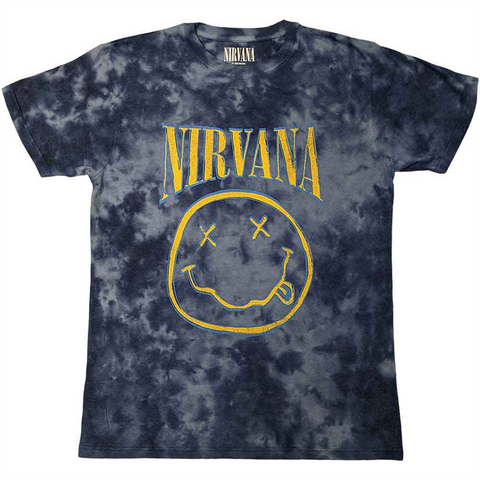 NIRVANA - SMILEY BLUE STROKE - unisex - (M) - T-Shirt