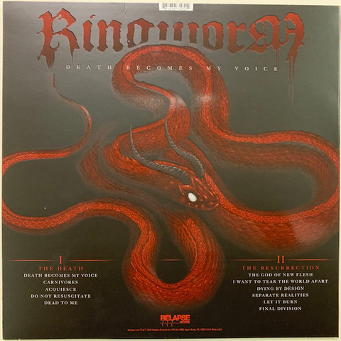 RINGWORM - DEATH BECOMES MY VOICE (LP - 2019)