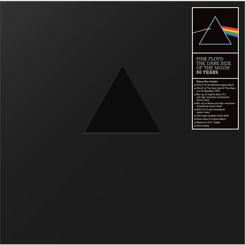 PINK FLOYD - THE DARK SIDE OF THE MOON: 50TH ANNIVERSARY (2LP+2X7’’ - 2CD+2BLURAY+DVD | LTD ED BOX SET + MEMORABILIA | REM23 - 1973)