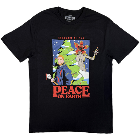 STRANGER THINGS - FUNFAIR - NERO - (L) - TSHIRT