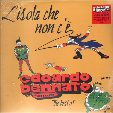 EDOARDO BENNATO - L'ISOLA CHE NON C'E' (2LP - 20th ann | rosso - best of | rem22 - 2002)
