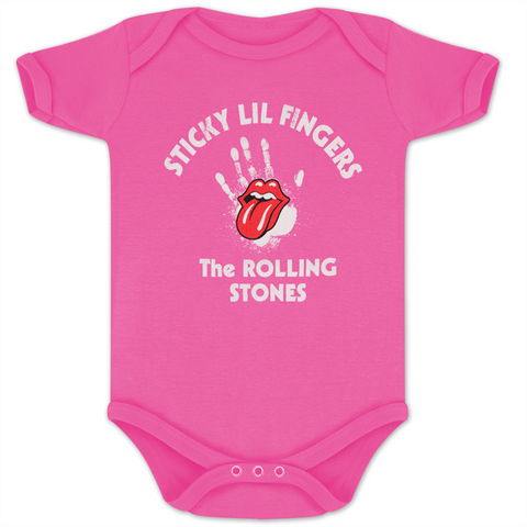 ROLLING STONES - BODY - STICKY LITTLE FINGERS - PINK - (24 MESI)