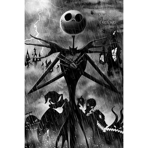 NIGHTMARE BEFORE CHRISTMAS - 678 - STORM b/w - posterm