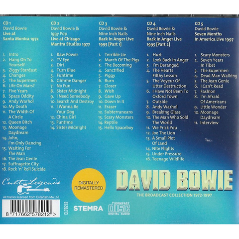 DAVID BOWIE - THE BROADCAST COLLECTION 1972-1997 (5cd)