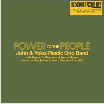 YOKO ONO & JOHN LENNON - POWER TO THE PEOPLE: LIVE AT THE ONE TO ONE CONCERT, NEW YORK CITY, 1972 (EP - GIALLO - RSD'25)