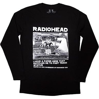 RADIOHEAD - ICE CAPS - NERO - (XL) - MAGLIETTA MANICHE LUNGHE / LONG SLEEVE