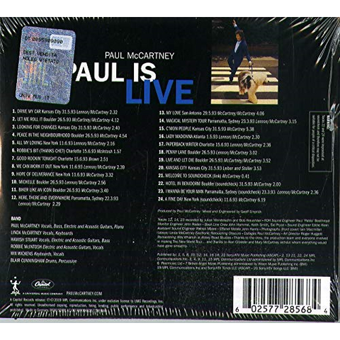PAUL MCCARTNEY - PAUL IS LIVE (1983)