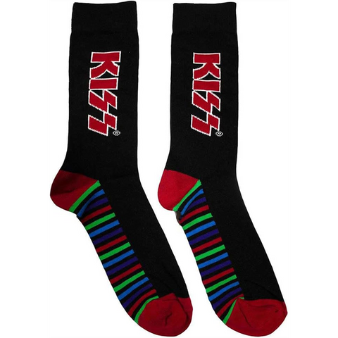 KISS - RED LOGO & STRIPES - CALZINI / TAGLIA 40-45