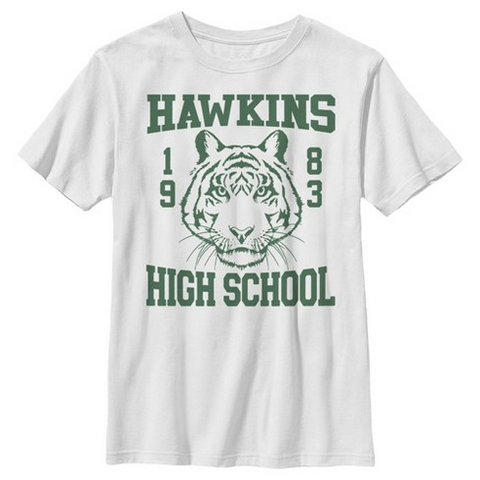 STRANGER THINGS - HAWKINGS HIGH SCHOOL | Grigia - (L) - T-Shirt